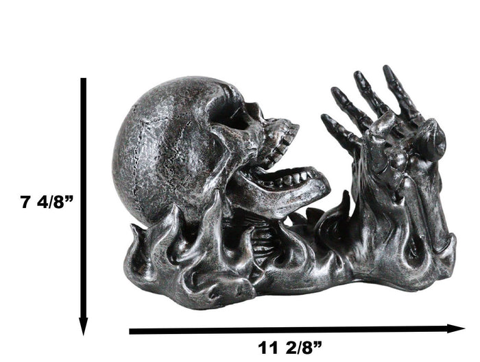 Ebros Gift Dead Rising Skull Hell's Booze Ghost Rider Flame Skeleton Wine Holder Figurine