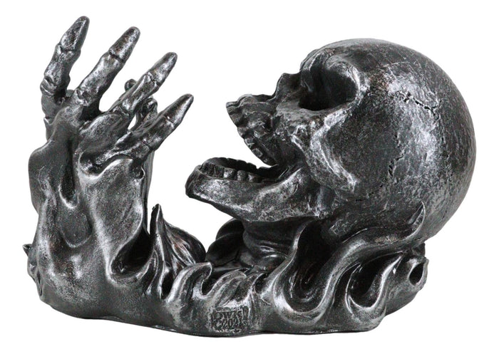 Ebros Gift Dead Rising Skull Hell's Booze Ghost Rider Flame Skeleton Wine Holder Figurine