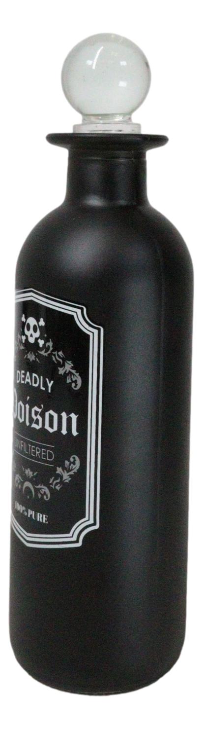 Ebros Gift Deadly Poison Witchcraft Apothecary Wicca Decorative Frosted Glass Potion Bottle