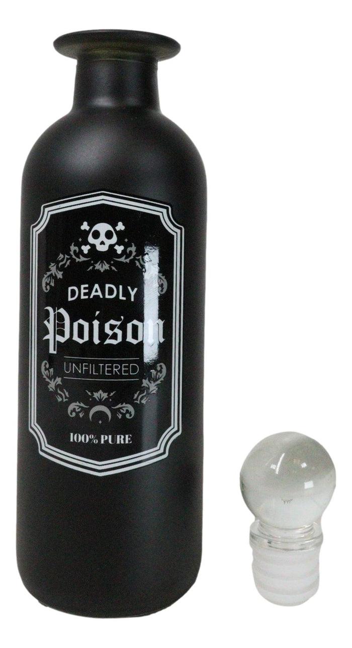 Ebros Gift Deadly Poison Witchcraft Apothecary Wicca Decorative Frosted Glass Potion Bottle