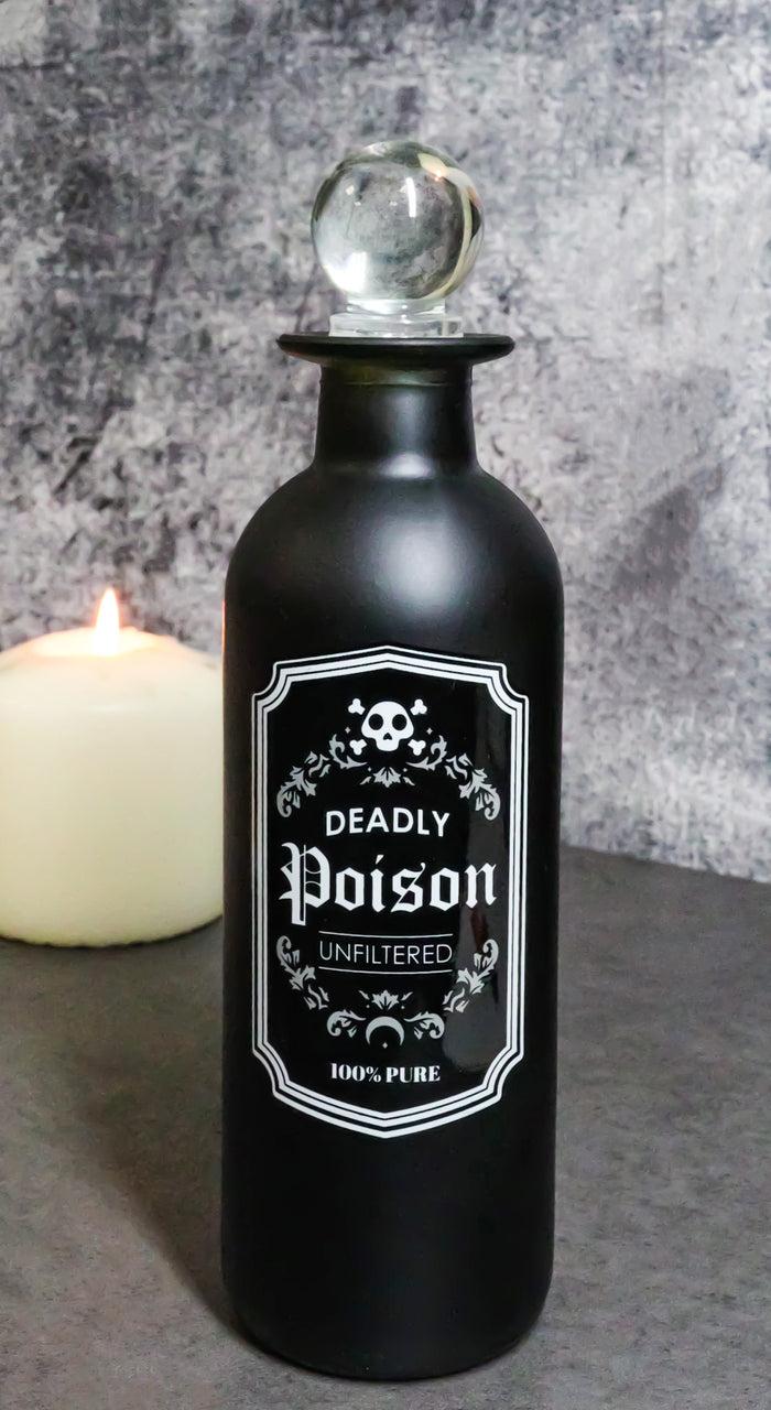 ebros gift Deadly Poison Witchcraft Apothecary Wicca Decorative Frosted Glass Potion Bottle