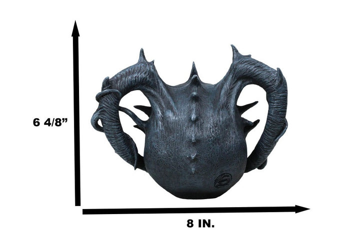 Ebros Gift Death Embers Spawn Of Hell Spiked Horns Maleficent Demon Lord Skull Figurine