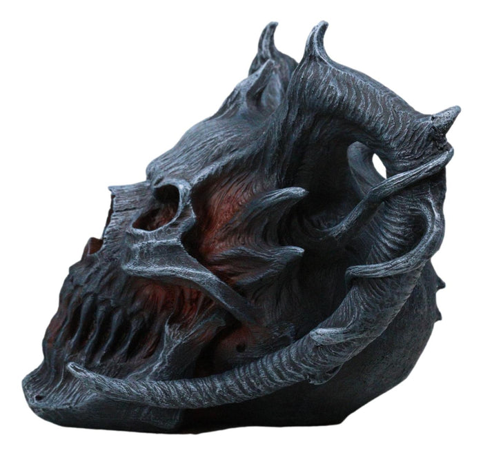 Ebros Gift Death Embers Spawn Of Hell Spiked Horns Maleficent Demon Lord Skull Figurine