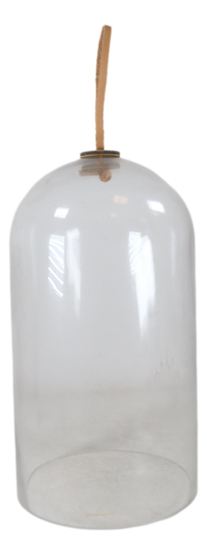 Ebros Gift Decorative Clear Glass Apothecary Cloche Bell Jar Centerpiece Dome With Handle