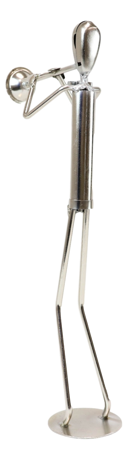 Ebros Gift Decorative Hand Made Recycled Metal Trumpet Instrument Player Musician Statue