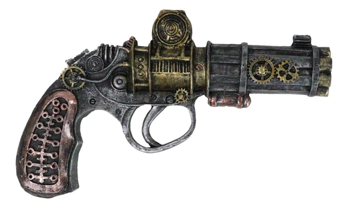Ebros Gift Decorative Industrial Sci Fi Steampunk Blaster Pistol Gun Prototype Figurine