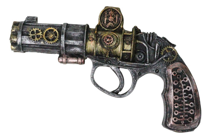 ebros gift Decorative Industrial Sci Fi Steampunk Blaster Pistol Gun Prototype Figurine