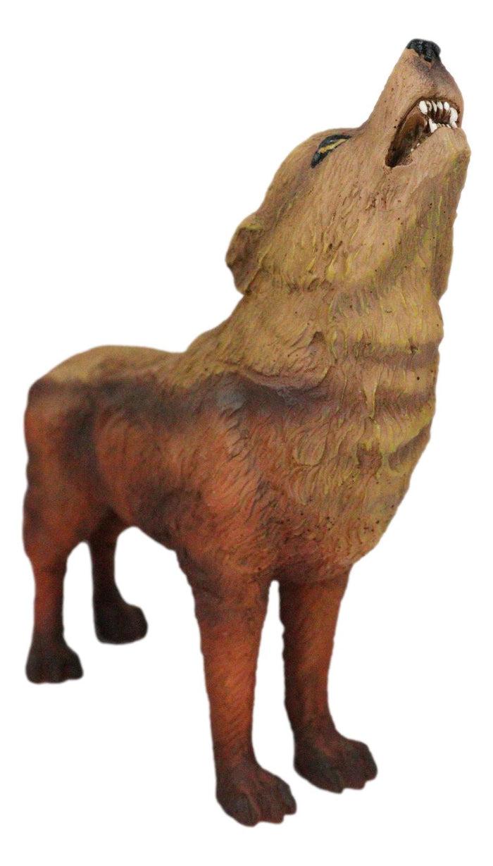 Ebros Gift Desert Grand Canyons Native Tribal Howling Wolf Totem Spirit Figurine 6.25"L