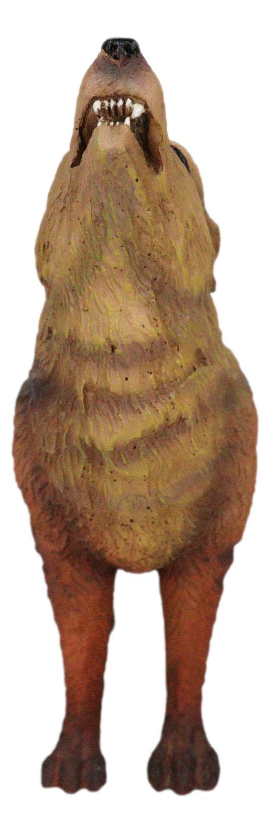 Ebros Gift Desert Grand Canyons Native Tribal Howling Wolf Totem Spirit Figurine 6.25"L