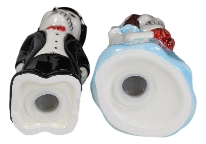 Ebros Gift Dias De Los Muertos Wedding Sermon Sugar Skulls Ceramic Salt Pepper Shakers
