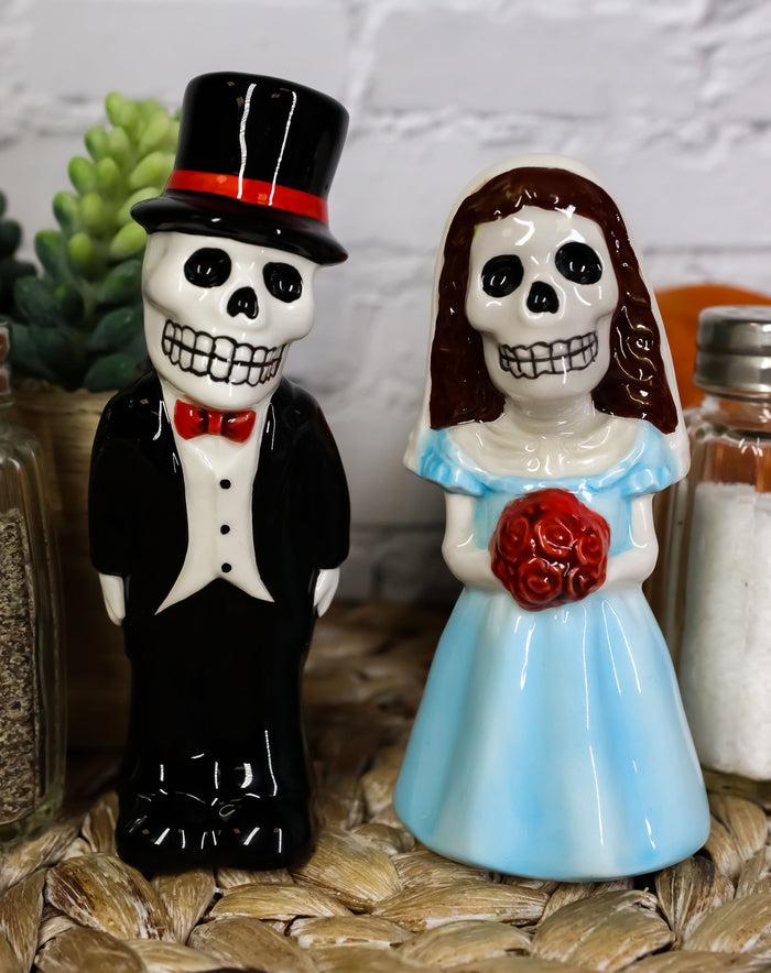 ebros gift Dias De Los Muertos Wedding Sermon Sugar Skulls Ceramic Salt Pepper Shakers