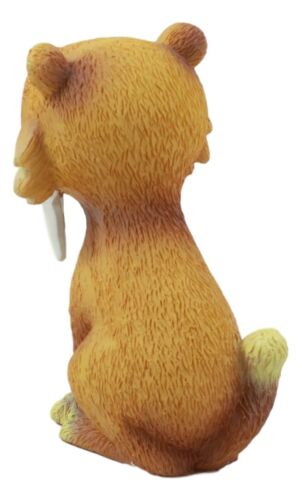 Ebros Gift "Diego" Cute Mini Sabre Tooth Tiger Cub Figurine 3.25"H Prehistoric Predator