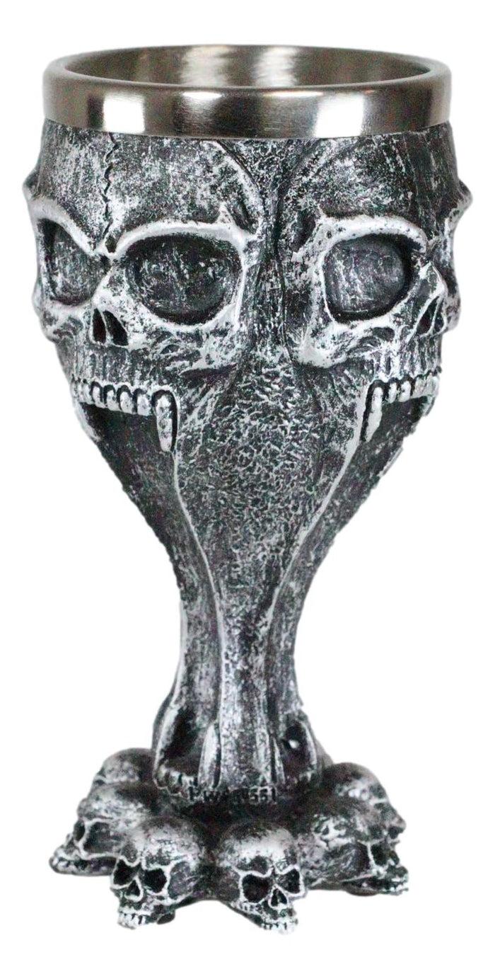 Ebros Gift Distorted Skull Alien Extra Terrestrial Fossil 5oz Wine Drink Goblet Chalice
