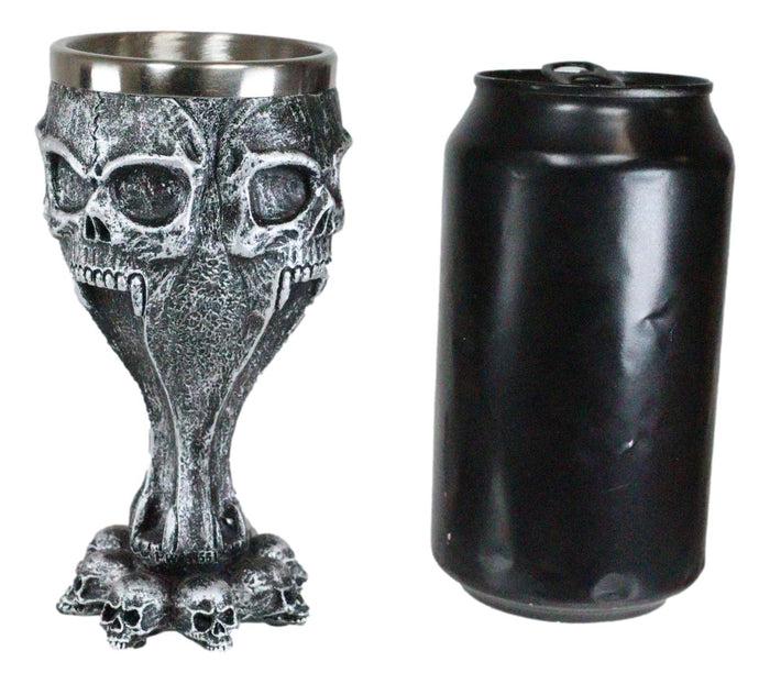 Ebros Gift Distorted Skull Alien Extra Terrestrial Fossil 5oz Wine Drink Goblet Chalice