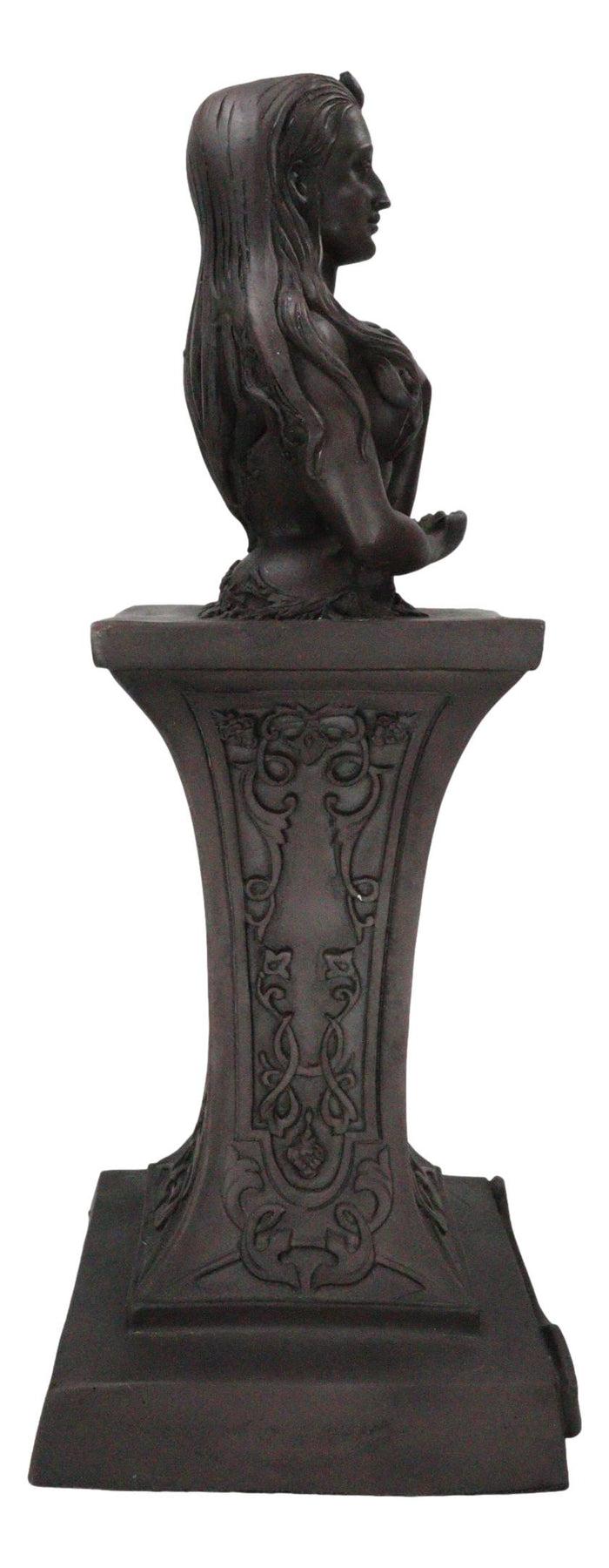 Ebros Gift Divine Wiccan Feminine Crescent Crowned Celestial Moon Goddess Herm Sculpture