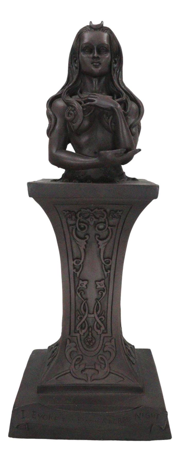 Ebros Gift Divine Wiccan Feminine Crescent Crowned Celestial Moon Goddess Herm Sculpture