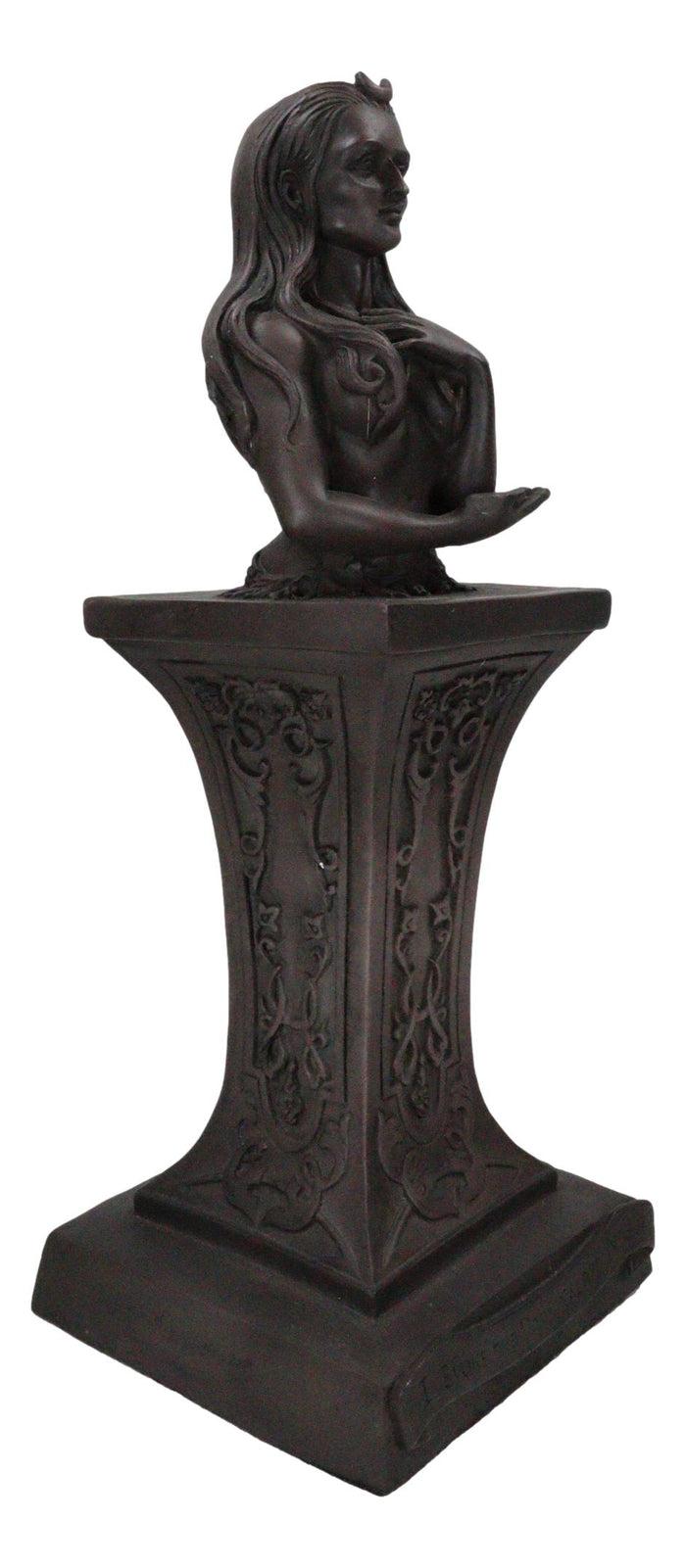 Ebros Gift Divine Wiccan Feminine Crescent Crowned Celestial Moon Goddess Herm Sculpture