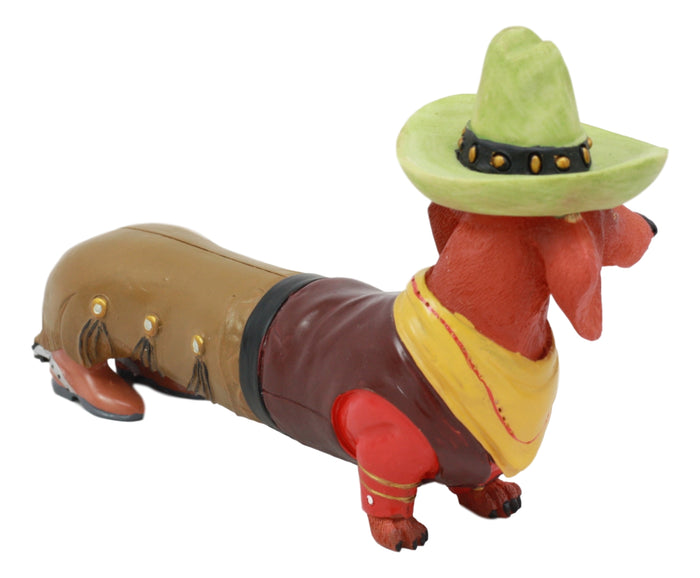 Ebros Gift Doxie Collection Wild West Western Cowboy Dachshund Figurine 6"L Desert Sherrif
