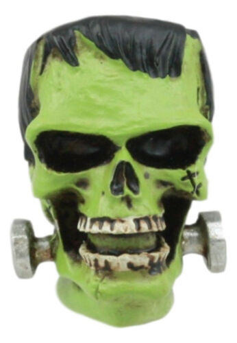 Ebros Gift Dr Victor Frankenstein Skull Figurine 2"H Miniature Frankenskull Gothic Skeleton