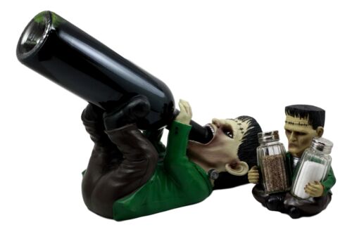 Ebros Gift Dr Victor Frankenstein Wine Holder And Salt Pepper Shakers Holder Figurine Set
