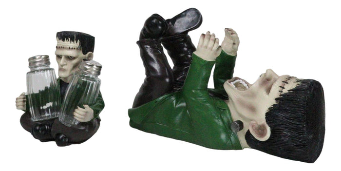 Ebros Gift Dr Victor Frankenstein Wine Holder And Salt Pepper Shakers Holder Figurine Set