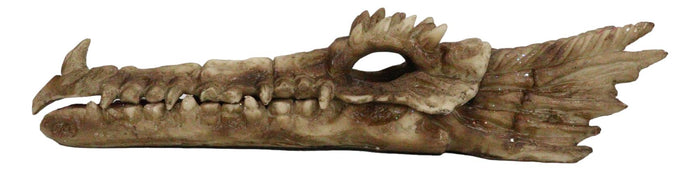 Ebros Gift Dragon Fossil Skull Skeleton Incense Burner Box With Purple Faux Crystal Geode