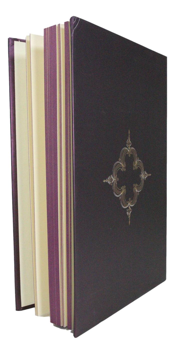 Ebros Gift Dreams Memories Secrets Floral Scroll Art Embossed Blank Page Journal Book