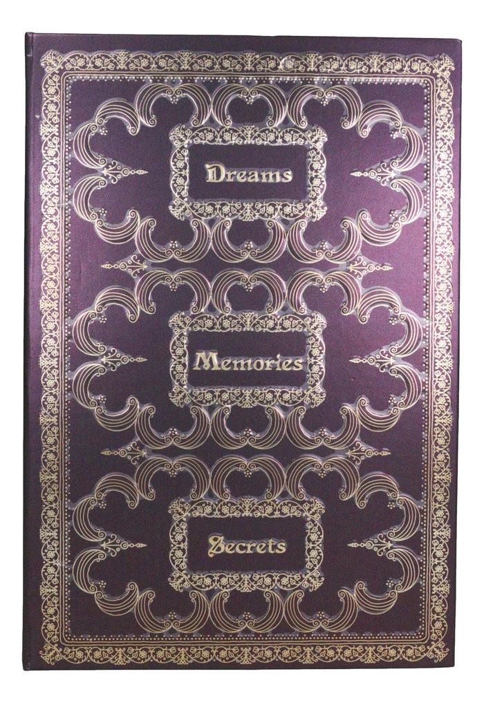 Ebros Gift Dreams Memories Secrets Floral Scroll Art Embossed Blank Page Journal Book