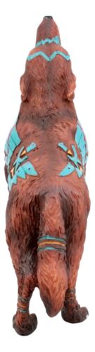 Ebros Gift Eagle Vision Native Tribal Howling Wolf Totem Spirit Figurine Collection 6.25"L