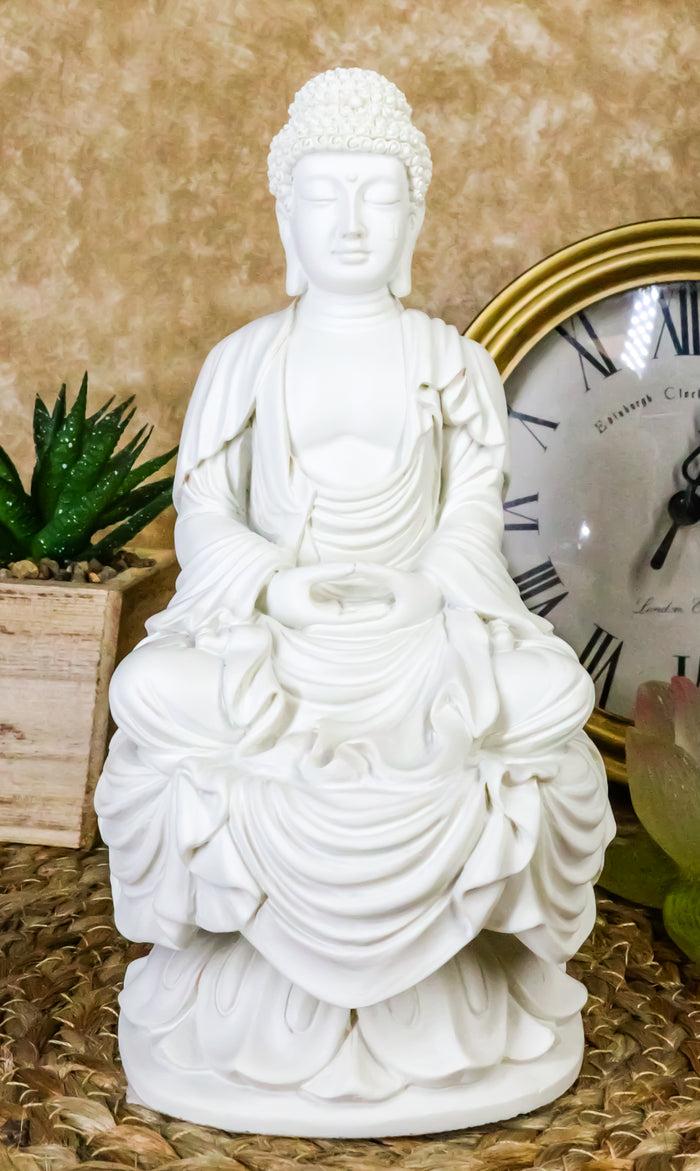 ebros gift Eastern Enlightenment Meditating Buddha Amitabha Statue 7.25"H Home Altar Zen