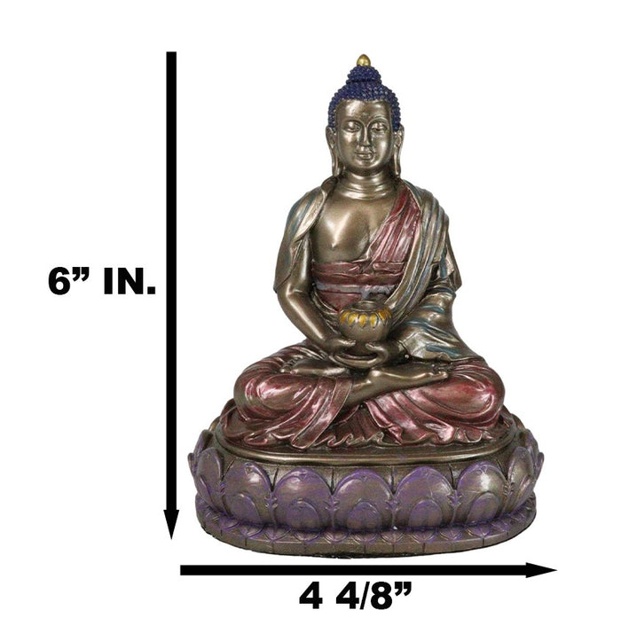 Ebros Gift Eastern Enlightenment Meditating Buddha Shakyamuni On Lotus Throne Altar Statue