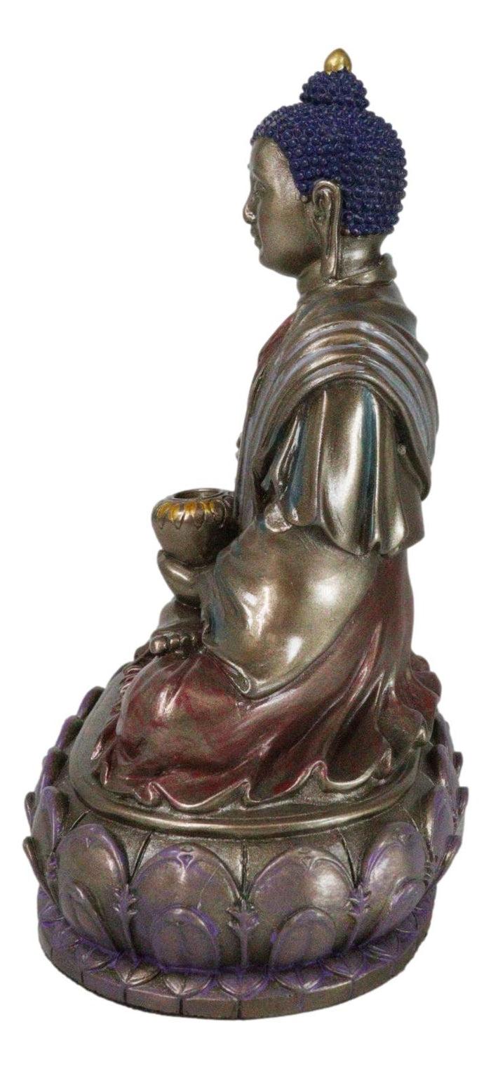 Ebros Gift Eastern Enlightenment Meditating Buddha Shakyamuni On Lotus Throne Altar Statue