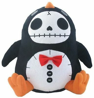 ebros gift Ebros 10"H Furrybones Black Penguin Pen Pen Wearing Red Bow Tie Plush Doll