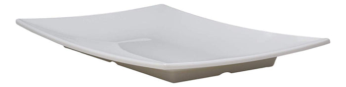 Ebros Gift Ebros 11.5" White Large Modern Serving Plate Entrees Serveware Platter SET OF 2