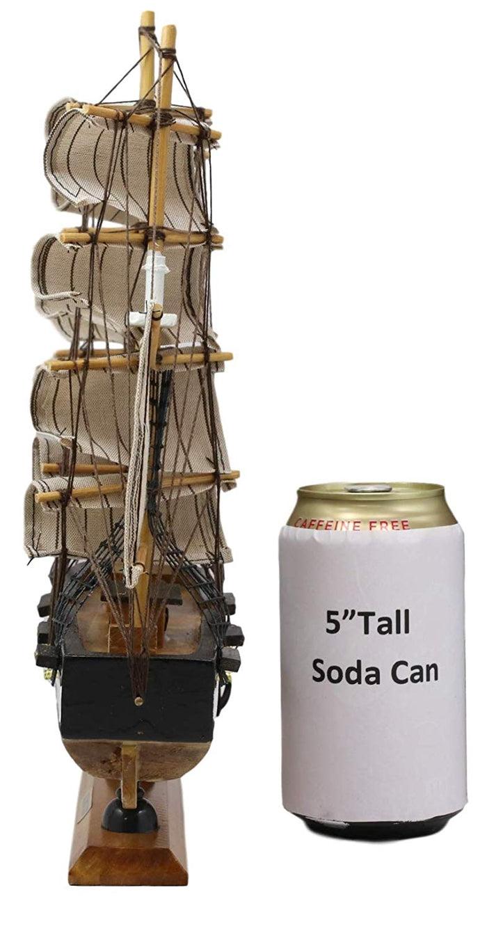Ebros Gift Ebros 12" Tall Handicraft Wood Old Ironsides USS Constitution Frigate Ship Model Statue With Wooden Base Stand War Vessel Battle Ships Fully Assembled Prototype Museum Gallery Sculpture