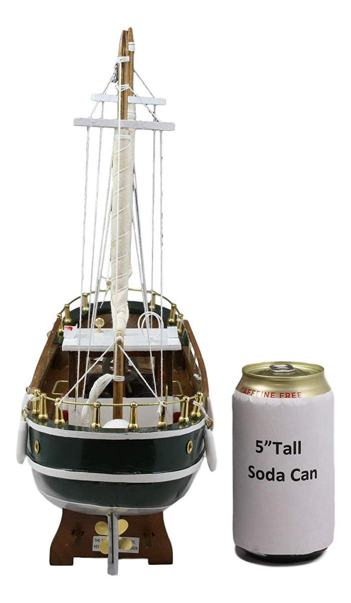 Ebros Gift Ebros 13.5"H Yate Del Cantabrico Cantabrian Yacht Boat Model With Base Stand