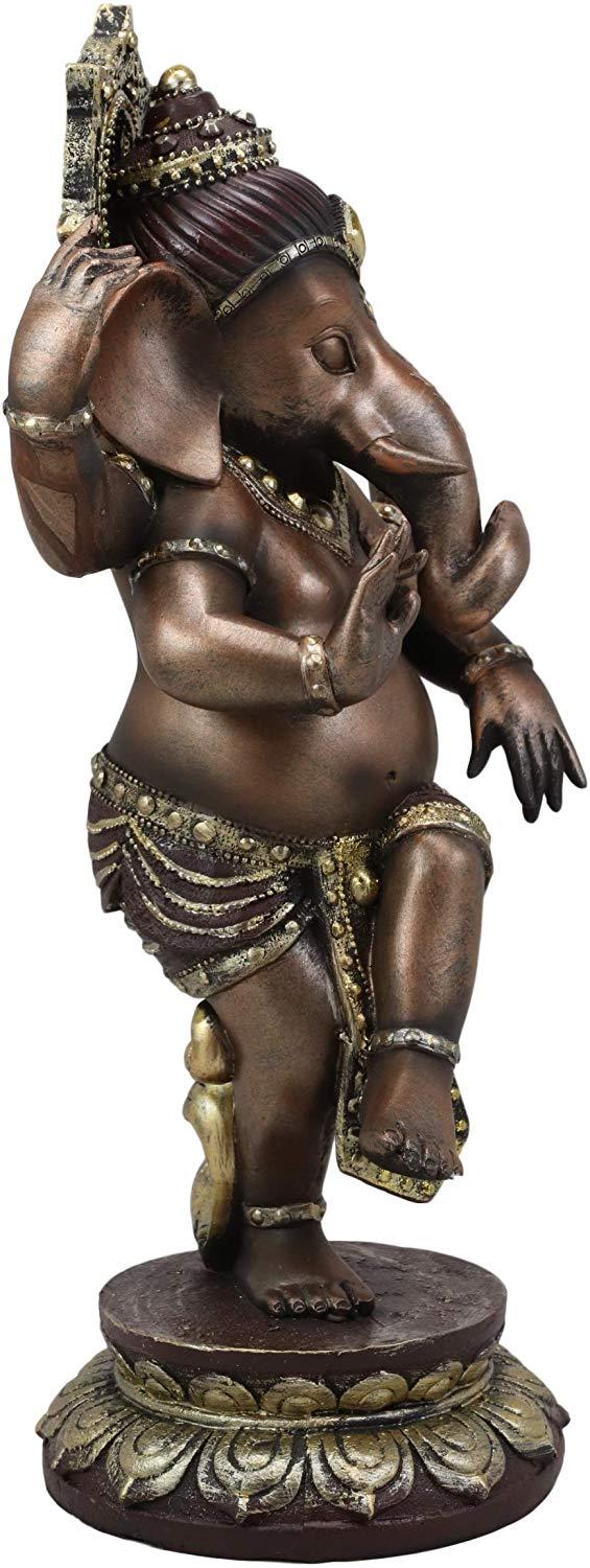 Ebros Gift Ebros 13" Tall Hindu Dancing Ganesha Chaturthi In One Legged Yoga Pose Statue