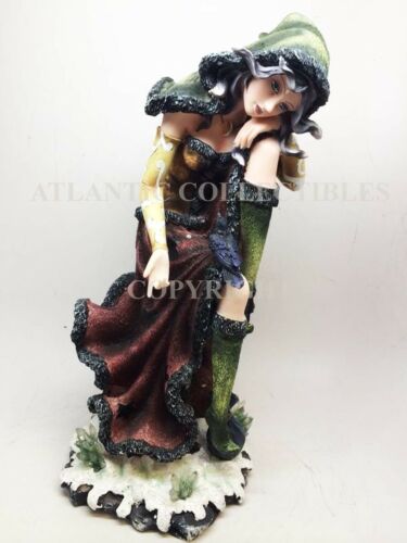 Ebros Gift Ebros 15.25 Inch Sun And Moon Sitting Witch With Lantern Statue Figurine