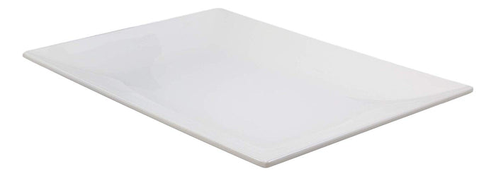 Ebros Gift Ebros 15" L White Melamine Rectangular Serving Plate Or Slate Or Dish SET OF 3