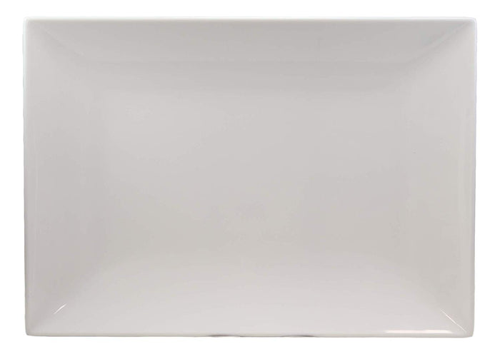 Ebros Gift Ebros 15" L White Melamine Rectangular Serving Plate Or Slate Or Dish SET OF 3