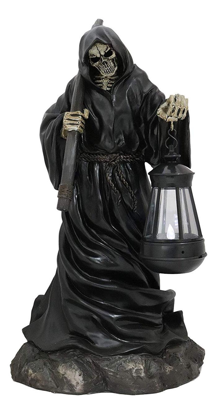 ebros gift Ebros 16.5"Tall Beacon of The Styx Grim Reaper Solar Lantern LED Light Statue