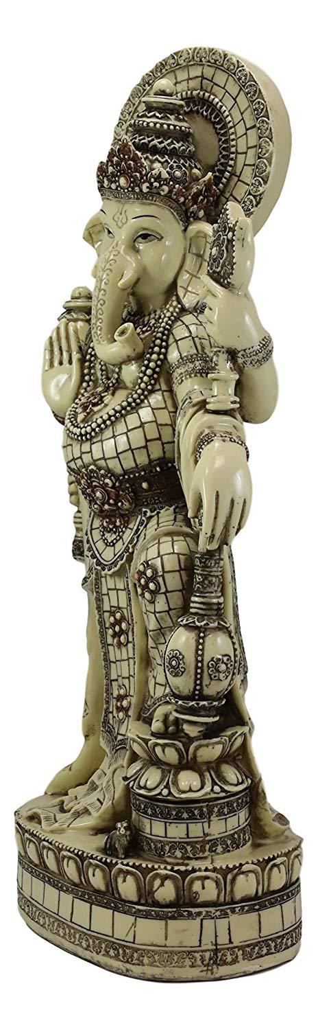 Ebros Gift Ebros 21" Tall Hindu Ganesha On Lotus Throne With Percussion Maracas Statue