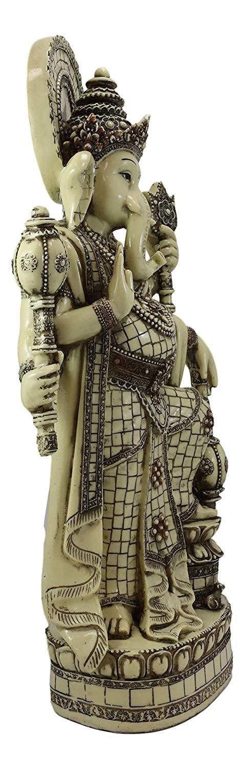 Ebros Gift Ebros 21" Tall Hindu Ganesha On Lotus Throne With Percussion Maracas Statue