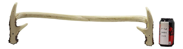 Ebros Gift Ebros 25" Wide Western Rustic Hunters Stag Deer Antler Towel Bar Rack Wall Hooks Decor Plaque Multi-Purpose Antlers Hook Racks Bathroom Vanity Accent Organizer Decorative Hanger