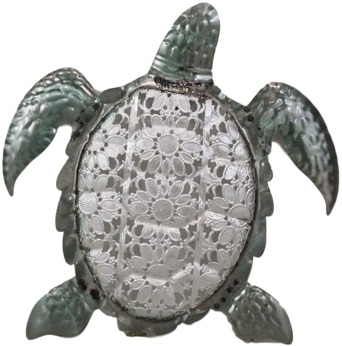 Ebros Gift Ebros 3 Piece Galvanized Metal Swimming Sea Turtles Hanging Wall Decor Plaques