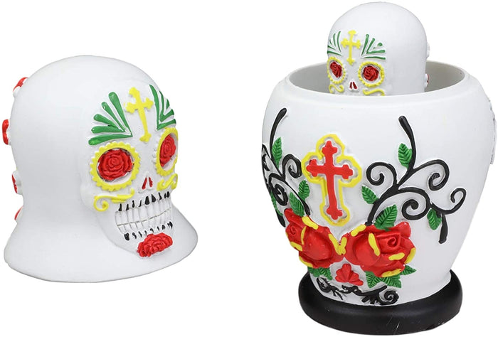 Ebros Gift Ebros 3 Piece Set Sugar Skulls Nesting Dolls Matroyshka Babushka Figurines 6" H