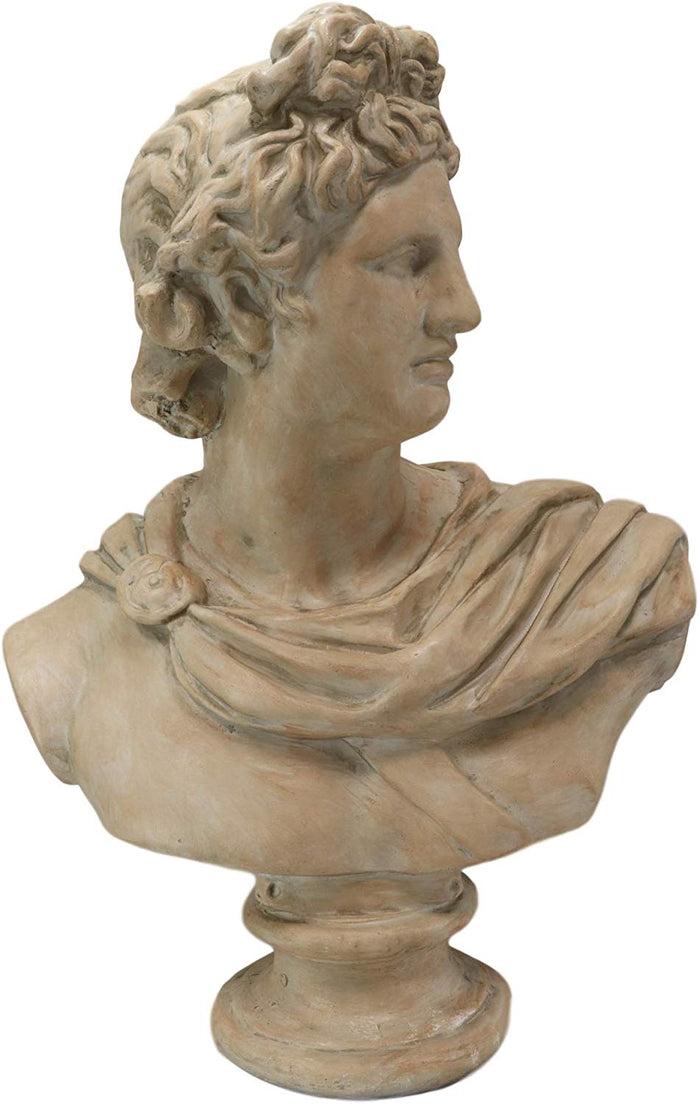 Ebros Gift Ebros 32" H Large Ancient Classical Greek Roman God Apollo Belvedere Head Bust