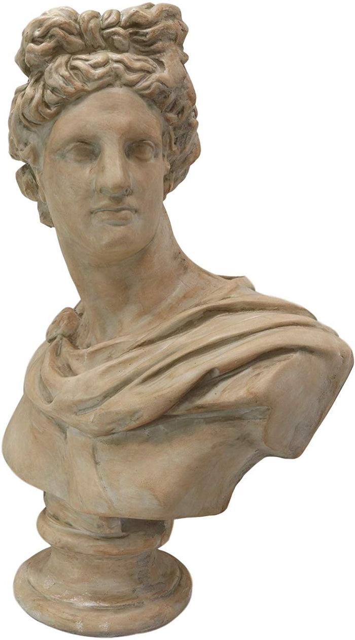 Ebros Gift Ebros 32" H Large Ancient Classical Greek Roman God Apollo Belvedere Head Bust