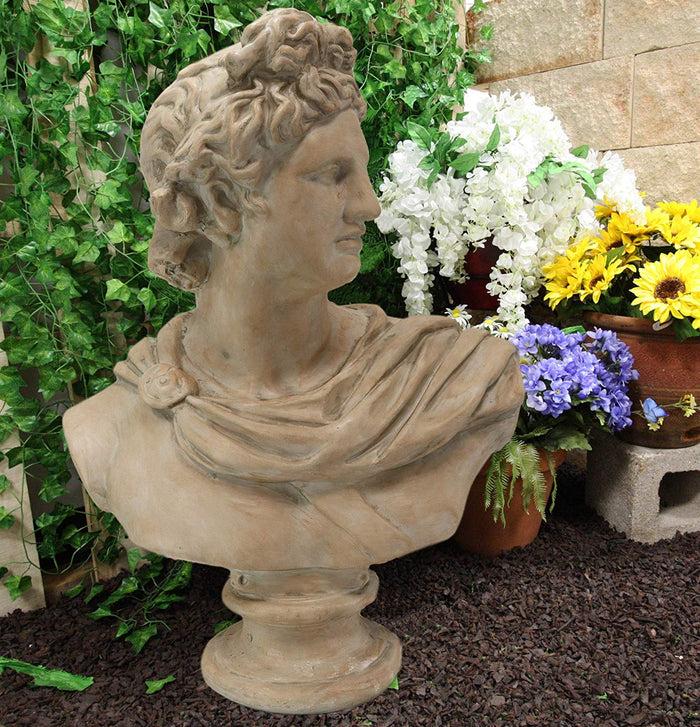 ebros gift Ebros 32" H Large Ancient Classical Greek Roman God Apollo Belvedere Head Bust