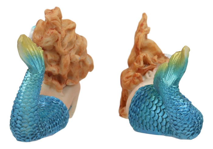 Ebros Gift Ebros 4.25" Wide Colorful Nautical Ocean Mermaid Mergirls Under The Sea Miniature Figurines Set Of 2 Fantasy Mermaids Sirens Of The Seas Figurines Fairy Garden Collectibles